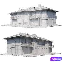 Cottage V4 3D Model Corona