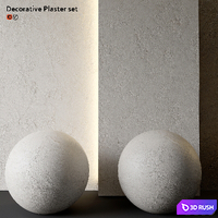 Set of decorative plaster 3D Model Vray, Corona