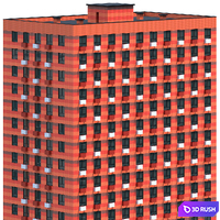 Multi-storey residential building. Type 2. 3D Model Corona