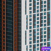 Multi-storey residential building. Type 1. 3D Model Corona