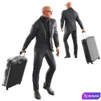 Richard Suitcase 3D Model Vray, Corona