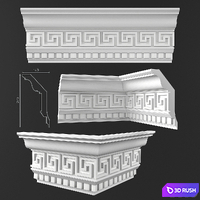 Ceiling cornice 50 KO 016 Gp 3D Model Vray