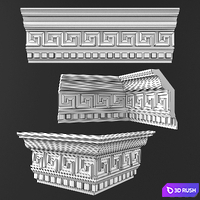 Ceiling cornice 50 KO 016 Gp 3D Model Vray