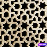 Set of square decorative panels 23 3D Model Vray
