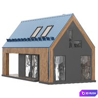 Barn House 3D Model Corona