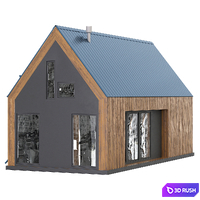 Barn House 3D Model Corona