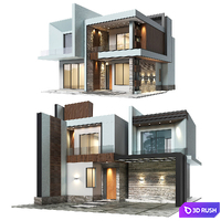 Modern Villa 01 3D11 3D Model Vray