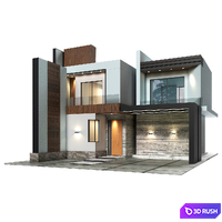 Modern Villa 01 3D11 3D Model Vray