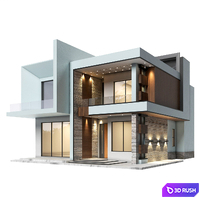 Modern Villa 01 3D11 3D Model Vray
