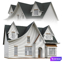 Classic two-story American-style house 3D Model Corona