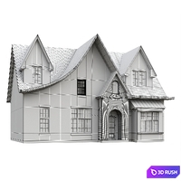 Classic two-story American-style house 3D Model Corona