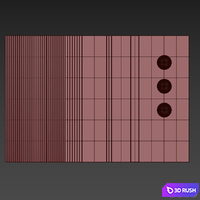 Wall 3D Panel 44 3D Model Vray, Corona