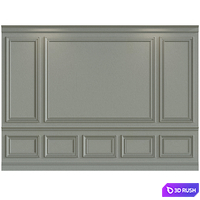 Decorative plaster with molding #032 3D Model Vray, Corona