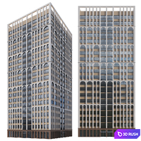 Multi-storey building with arches 3D Model Corona