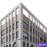 Multi-storey building with arches 3D Model Corona