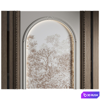 Wall Panel Decor 468 3D Model Vray, Corona