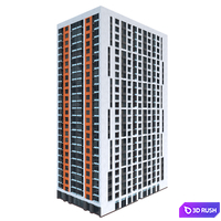 Multi-storey residential building. Type 1. 3D Model Corona