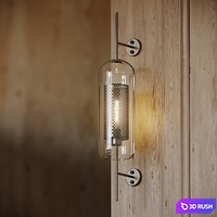 Chiswick Glass Wall Light 3D Model Corona