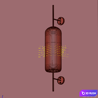 Chiswick Glass Wall Light 3D Model Corona