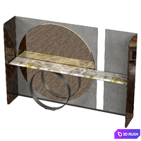 Longhi Note Consolle 3D Model Corona