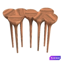 Agrippa Esgrimas wood console 3D Model Vray