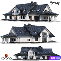 Private House 4 3D Model Vray, Corona