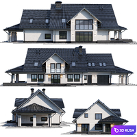 Private House 4 3D Model Vray, Corona
