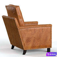 Tyler Leather Armchair | Pottery Barn 3D Model Vray