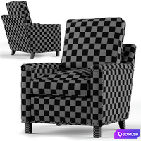 Tyler Leather Armchair | Pottery Barn 3D Model Vray