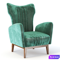 Ottiu Loren Armchair 3D Model Vray, Corona