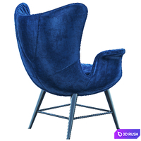 Kare Tudor Blue Velvet 3D Model Corona