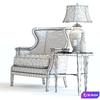 Baker Chair No. 476 3D Model Vray