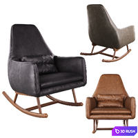CB2 Saic Quantam leather rocking chair 3D Model Corona
