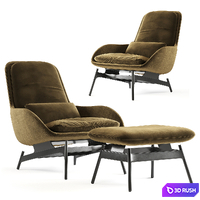 Field lounge chair 3D Model Corona