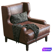 Leather Armchair Camille By Porada 3D Model Corona