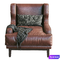 Leather Armchair Camille By Porada 3D Model Corona