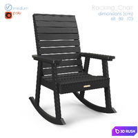 Rocking Chair 3D Model Vray, Corona