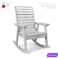 Rocking Chair 3D Model Vray, Corona