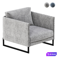 Saba Italia Livingston Armchair 3D Model Vray