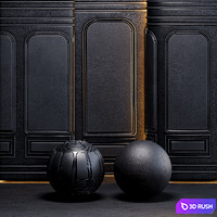 Classic Panel Wall Decor Collection | Part 3 | PBR | 4K | Seamless 3D Model Vray, Corona
