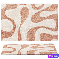 Shaggy rug Louise Rose 3D Model Corona