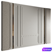 Wall Panel Decor 496 3D Model Vray, Corona