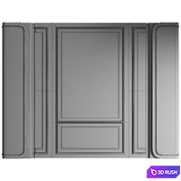 Wall Panel Decor 496 3D Model Vray, Corona