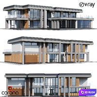 Gaity House 3D Model Vray, Corona