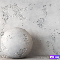 2 Grunge Decorative Stucco Texture 4K - Seamless 3D Model Vray, Corona