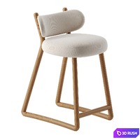 Polus 005 barstool by PIERRE AUGUSTIN ROSE 3D Model Corona