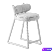 Polus 005 barstool by PIERRE AUGUSTIN ROSE 3D Model Corona