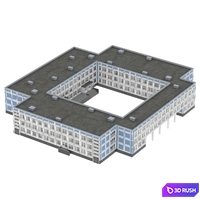 School 3D Model Vray, Corona