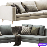 BoConcept Indivi Sofa 3D Model Vray, Corona