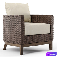 Peninsula Barrel Chair 3D Model Vray